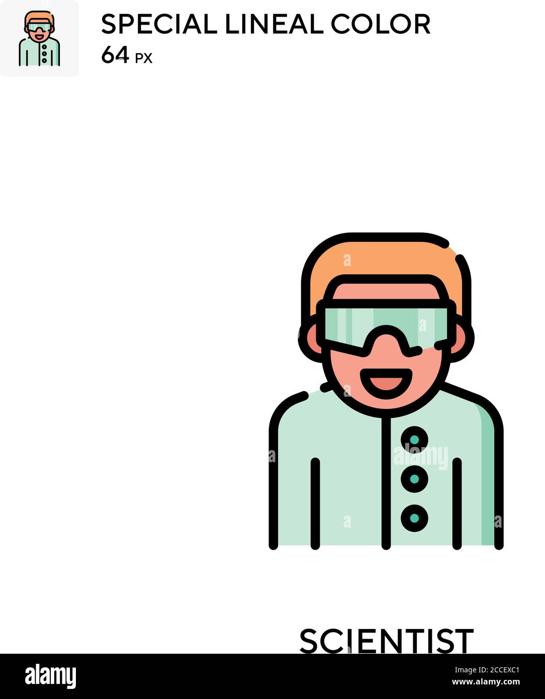 Scientist Special lineal color icon. Illustration symbol design ...