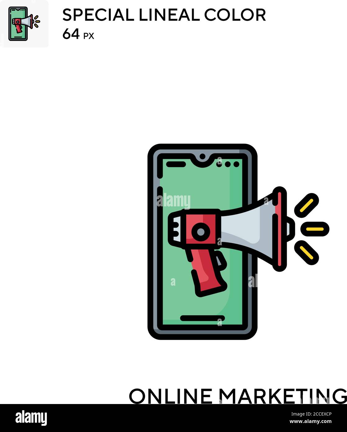 Online marketing Special lineal color icon. Illustration symbol design ...