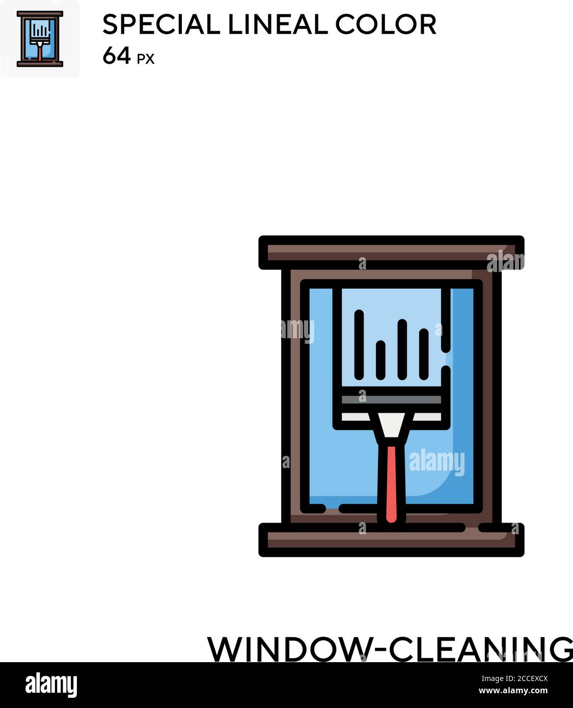 Window-cleaning Special lineal color icon. Illustration symbol design ...