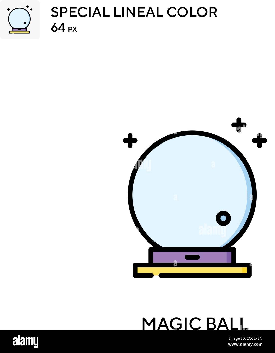 Magic ball Special lineal color icon. Illustration symbol design ...