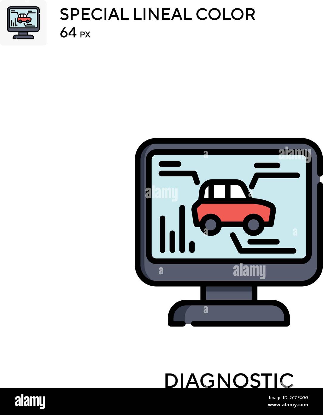 Diagnostic Special lineal color icon. Illustration symbol design ...