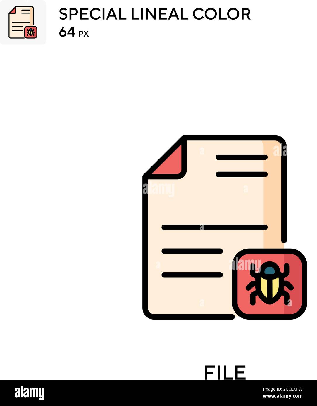 File Special lineal color icon. Illustration symbol design template for ...