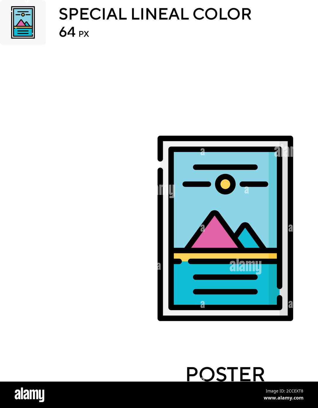 Poster Special lineal color icon. Illustration symbol design template ...