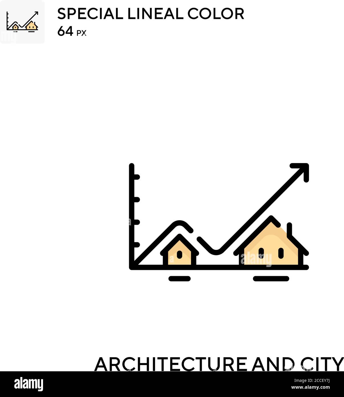 Architecture and city Special lineal color icon. Illustration symbol ...