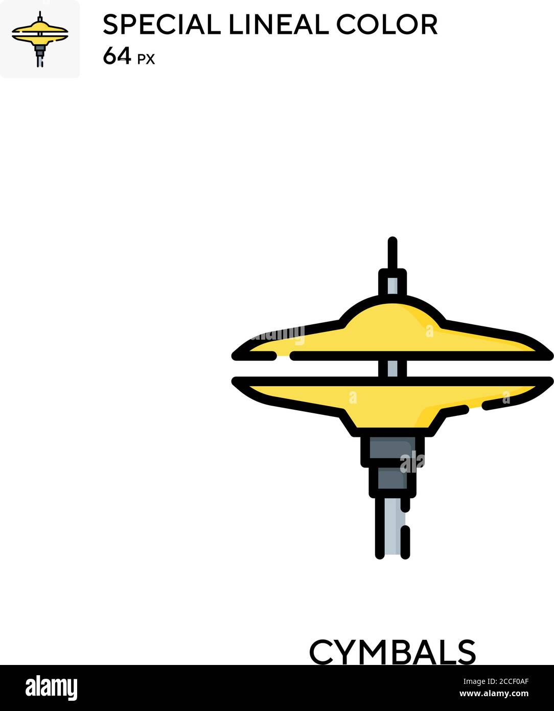Cymbals Special lineal color icon. Illustration symbol design template ...