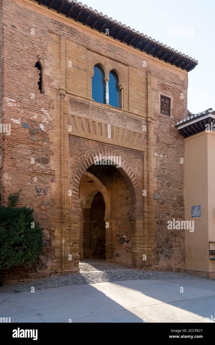 Granada (Spain), Alhambra, Puerta del Vino Stock Photo