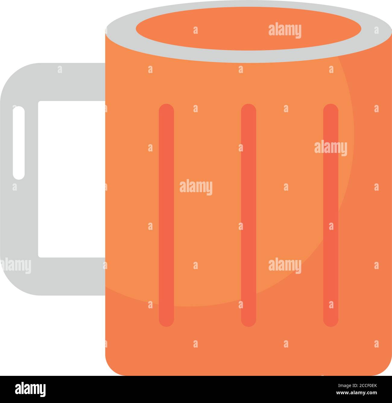 wooden beer mug icon over white background, flat style, vector