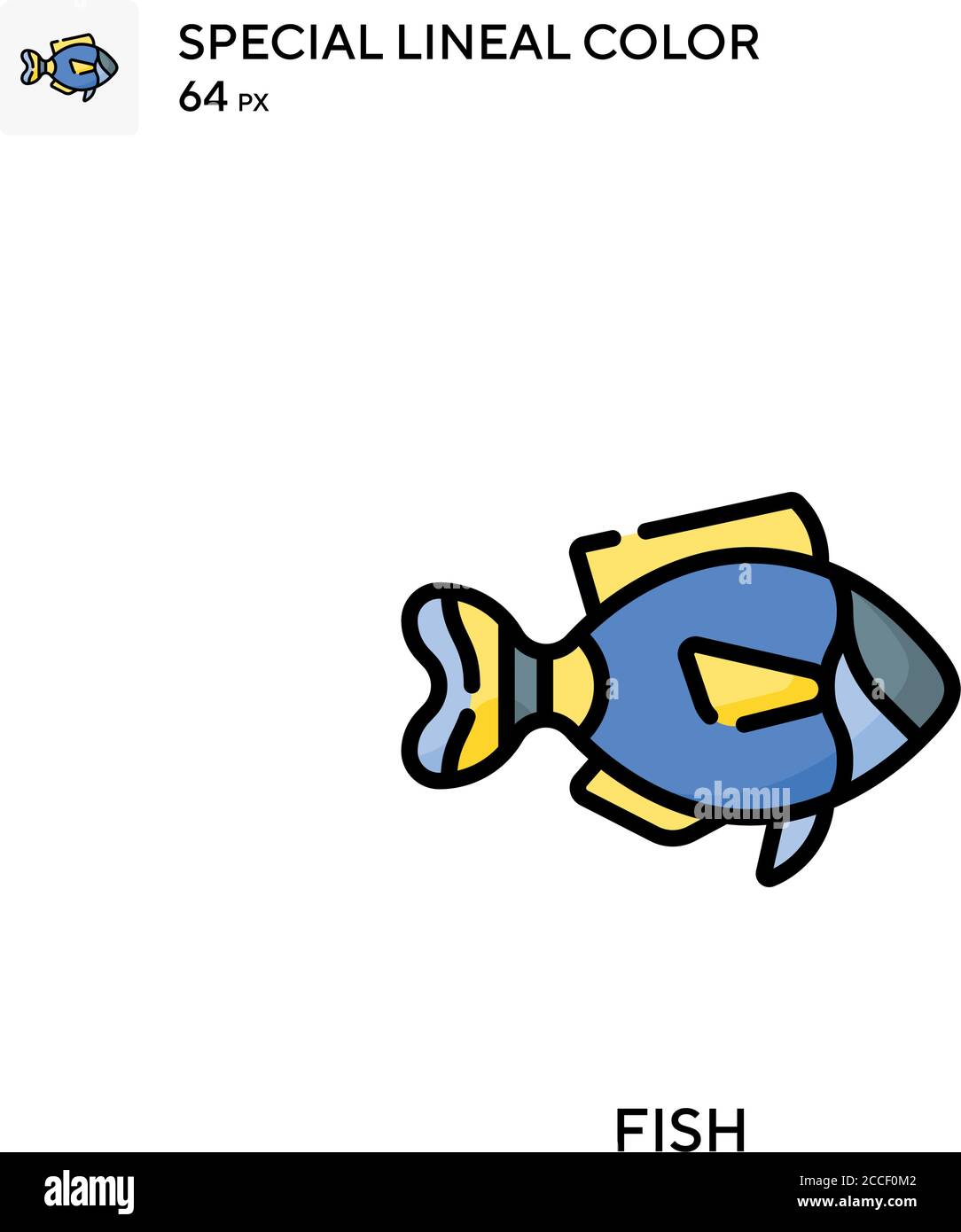 Fish Special lineal color icon. Illustration symbol design template for ...