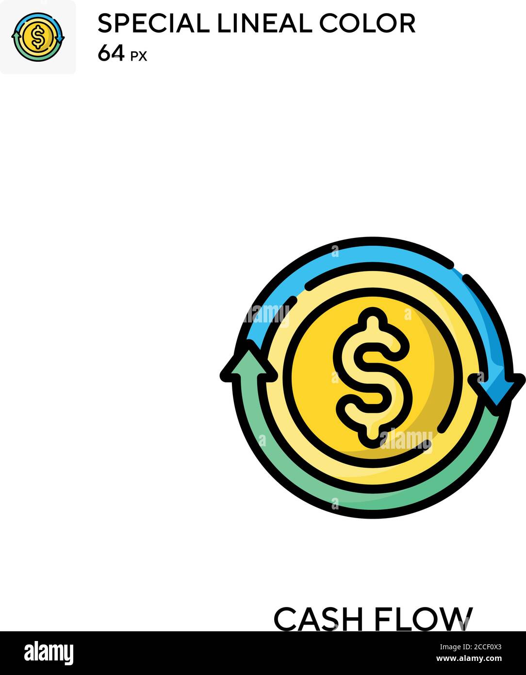 Cash flow Special lineal color icon. Illustration symbol design ...
