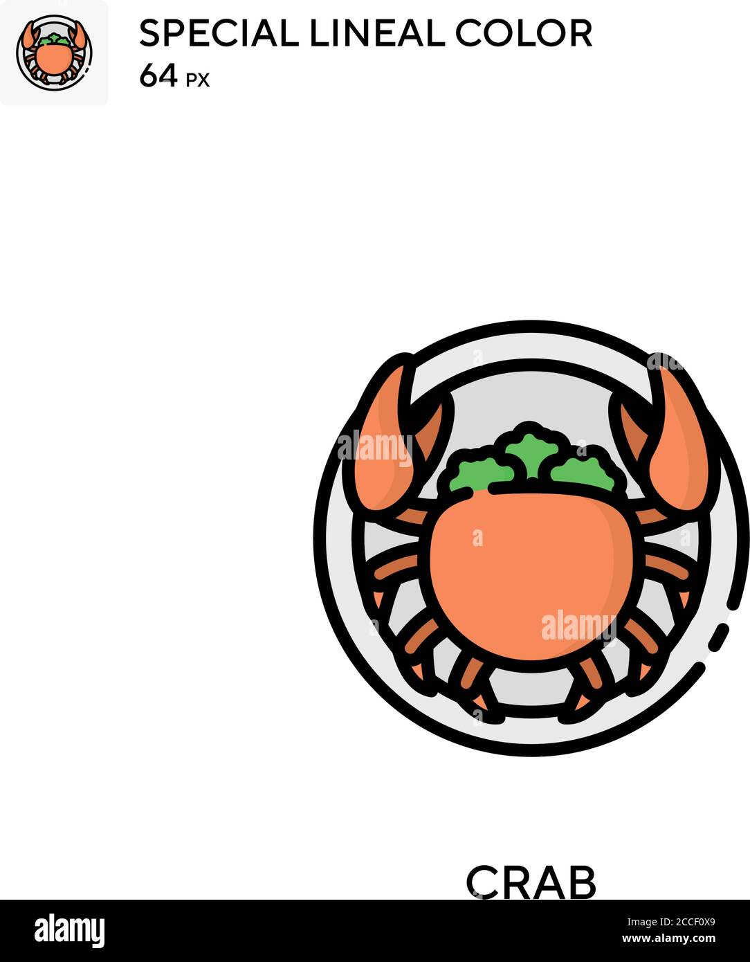 Crab Special lineal color icon. Illustration symbol design template for ...