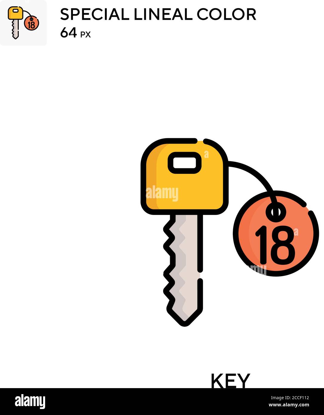 Key Special lineal color icon. Illustration symbol design template for ...