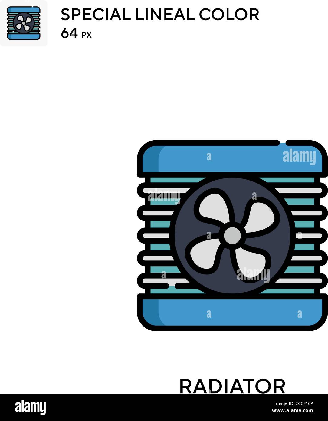 Radiator Special lineal color icon. Illustration symbol design template ...