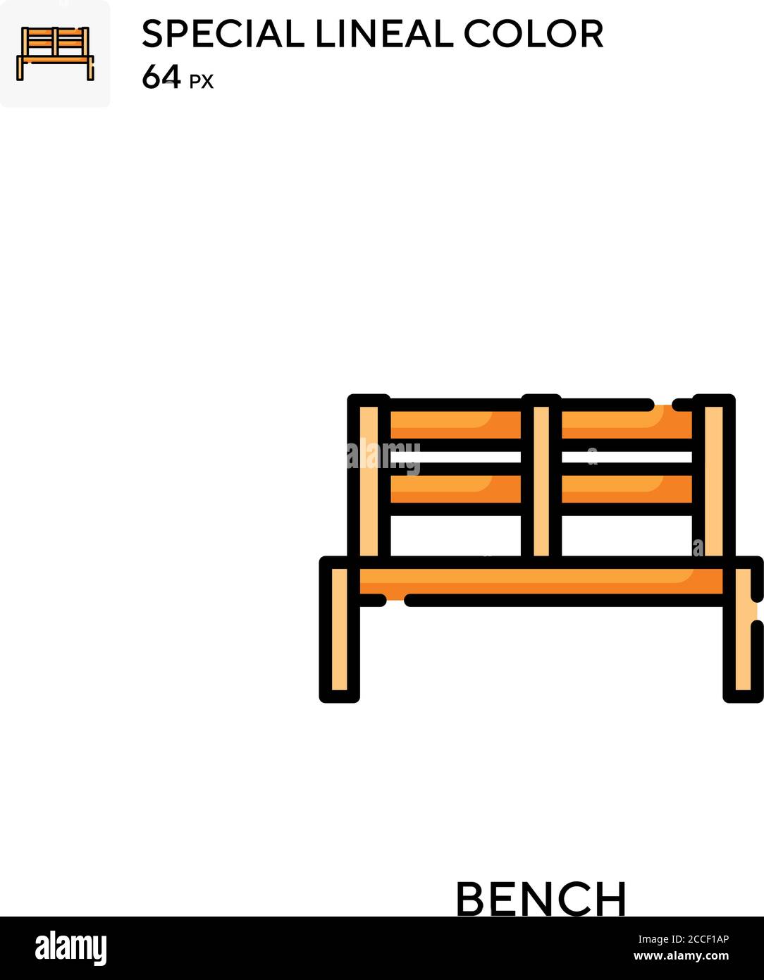 Bench Special lineal color icon. Illustration symbol design template ...