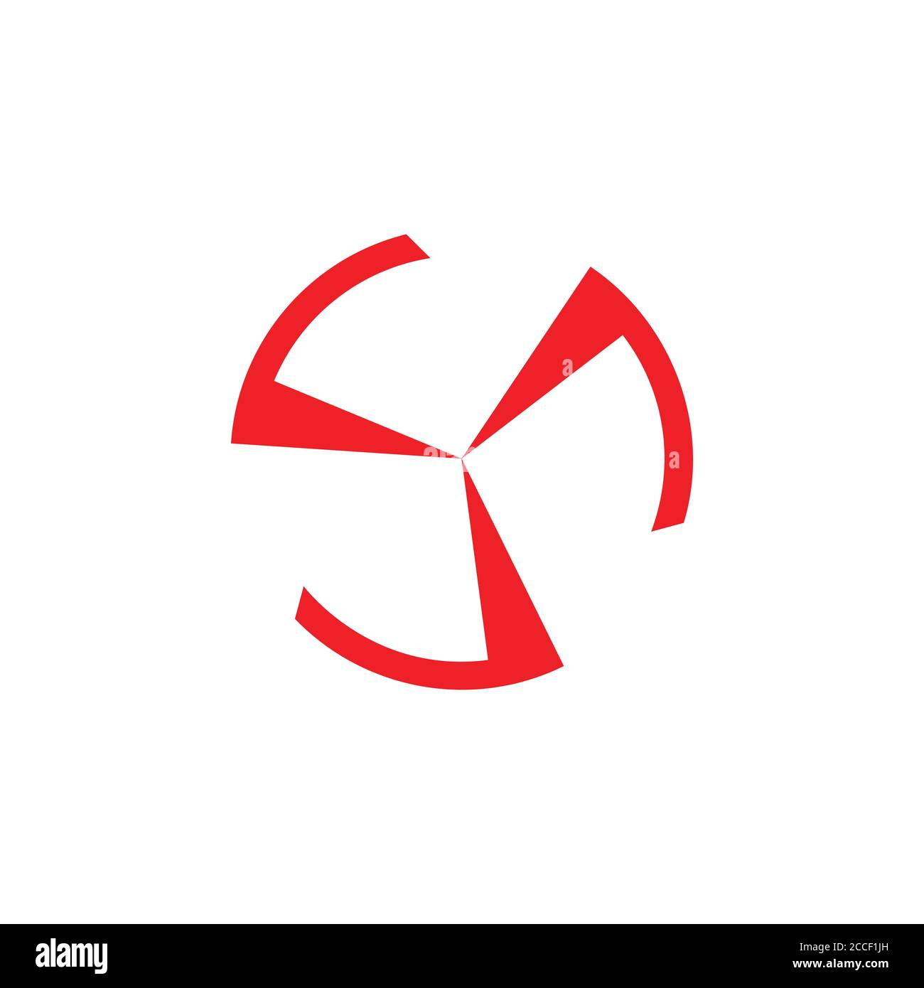 circle simple geometric turbine arrow logo vector Stock Vector