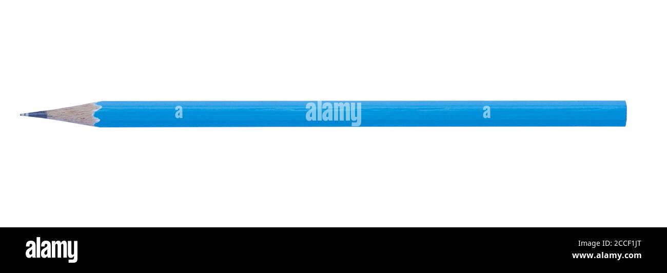 Blue pencil isolated on white background Stock Photo - Alamy