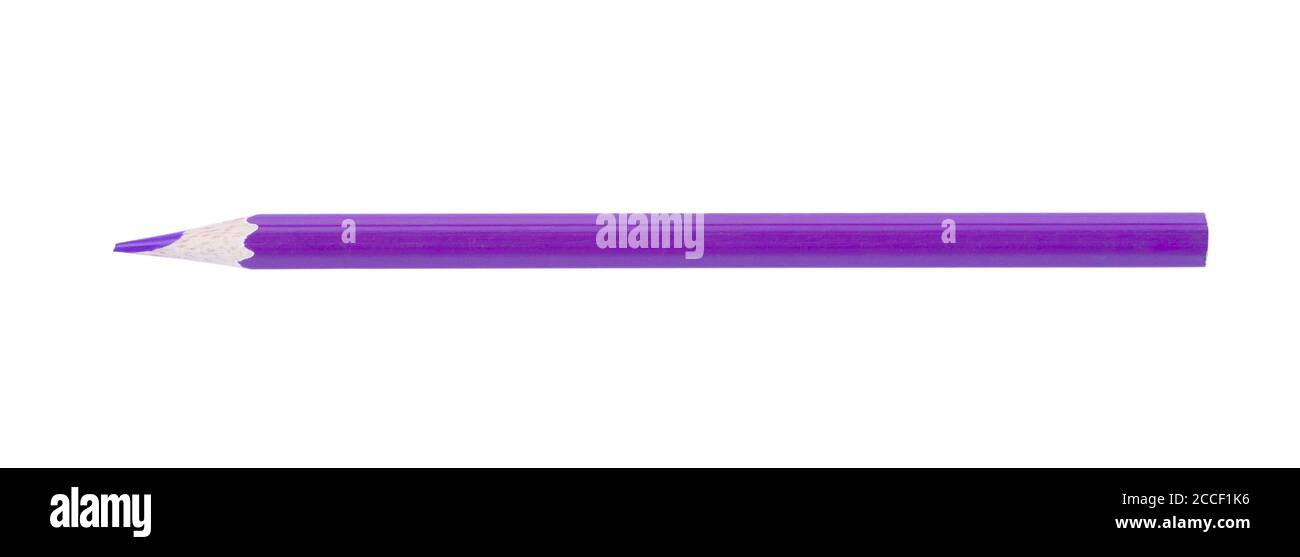 Purple pencil isolated on white background Stock Photo - Alamy