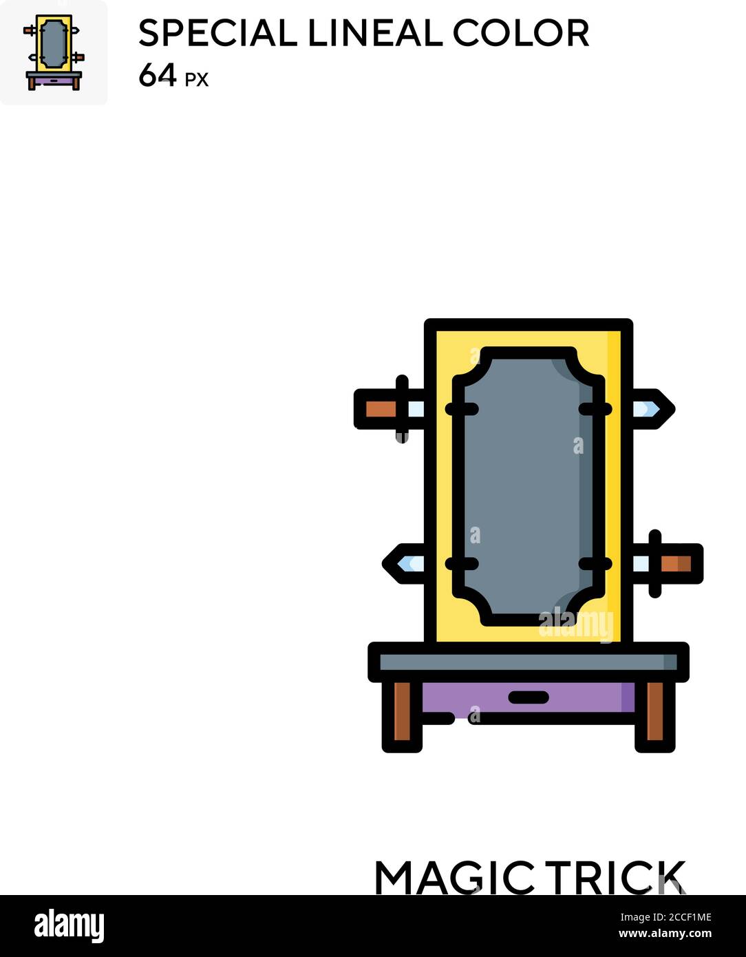 Magic trick Special lineal color icon. Illustration symbol design ...