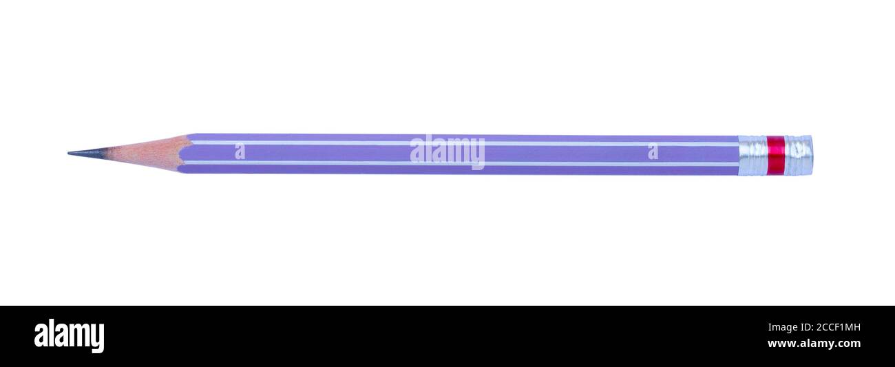Purple pencil isolated on white background Stock Photo - Alamy