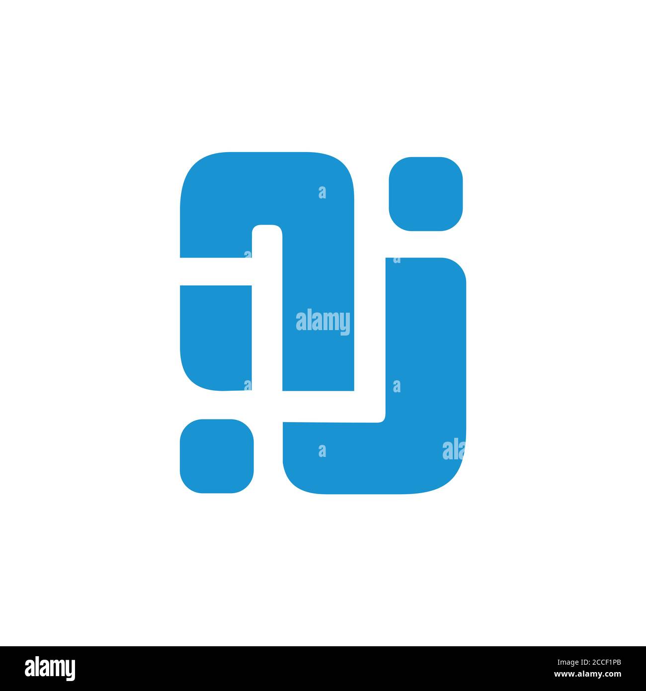 letter nj simple geometric logo vector Stock Vector Image & Art - Alamy