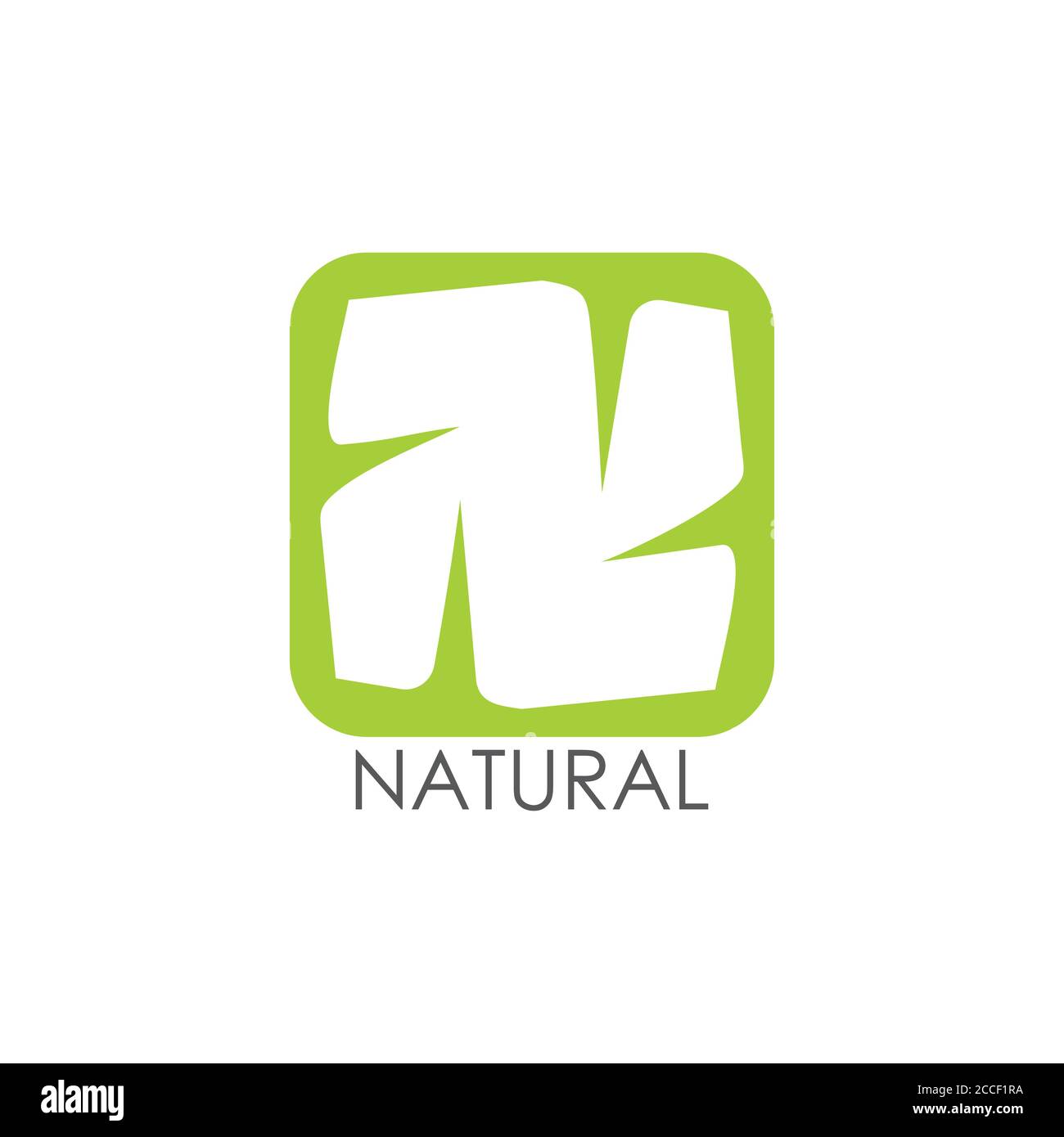 letter n green natural leaf logo vector Stock Vector Image & Art - Alamy