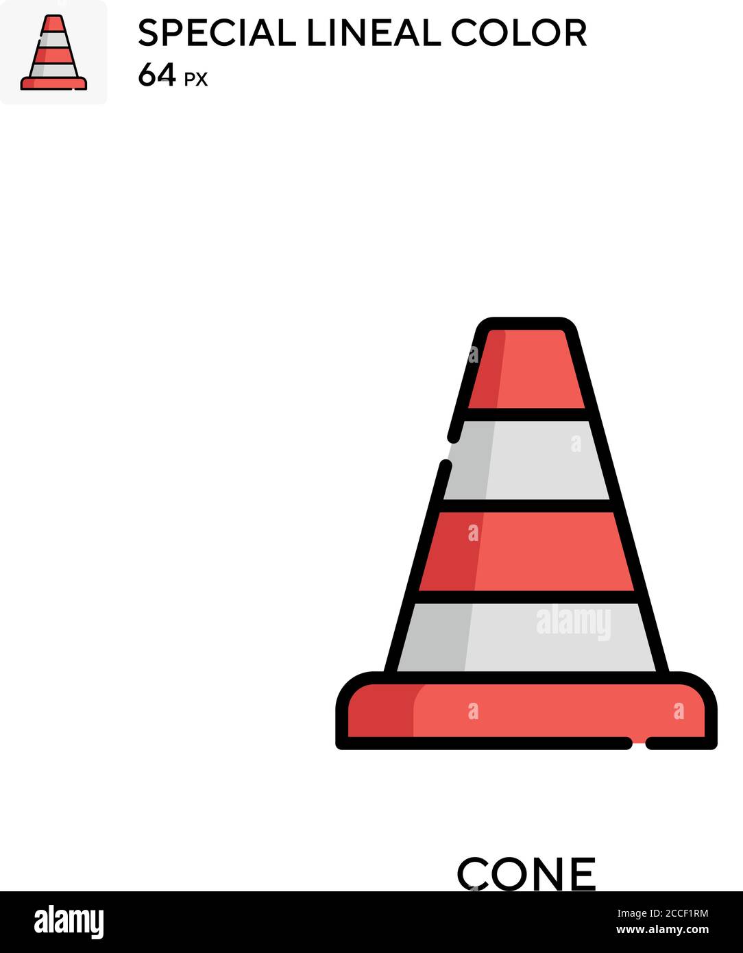 Cone Special lineal color icon. Illustration symbol design template for ...