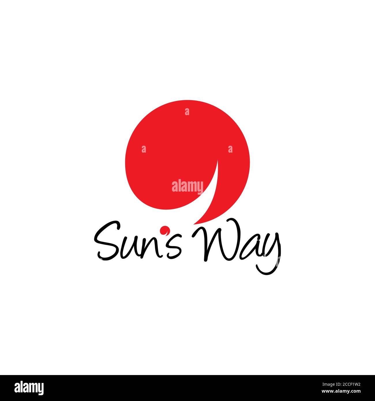 suns way simple logo vector Stock Vector