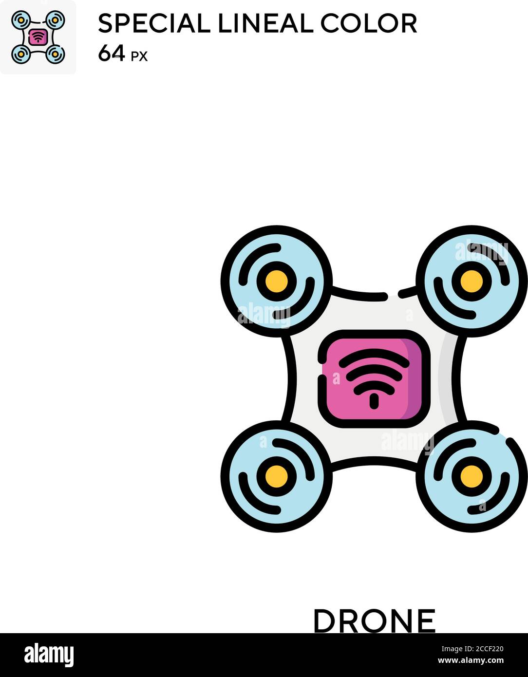 Drone Special lineal color icon. Illustration symbol design template ...