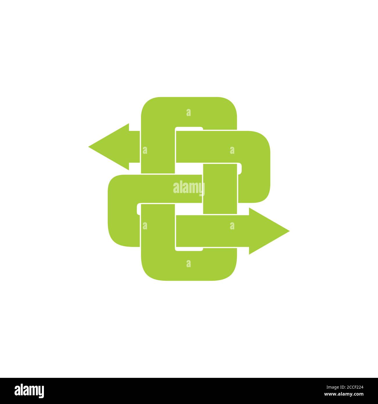 letters o2 linked lines art logo vector Stock Vector