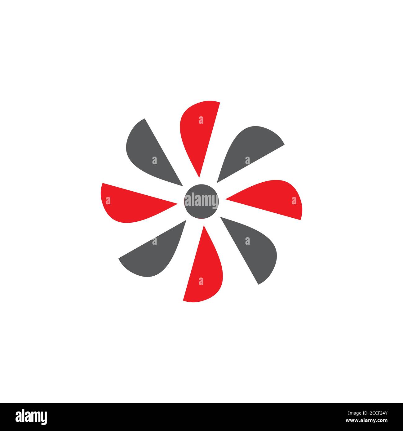 colorful fan propeller line logo vector Stock Vector
