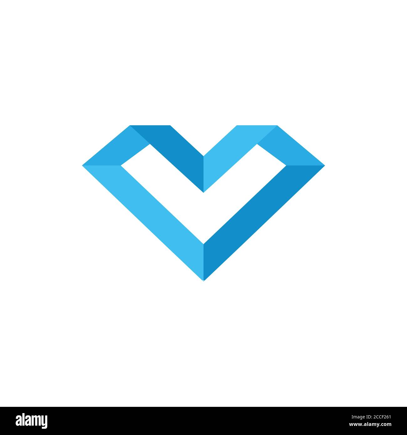 abstract letter mv geometric diamond logo vector Stock Vector