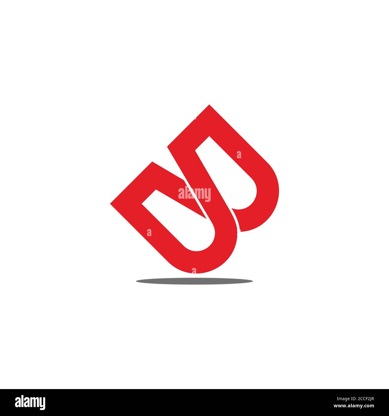 letter wb infinity lines overlap design logo vector Stock Vector