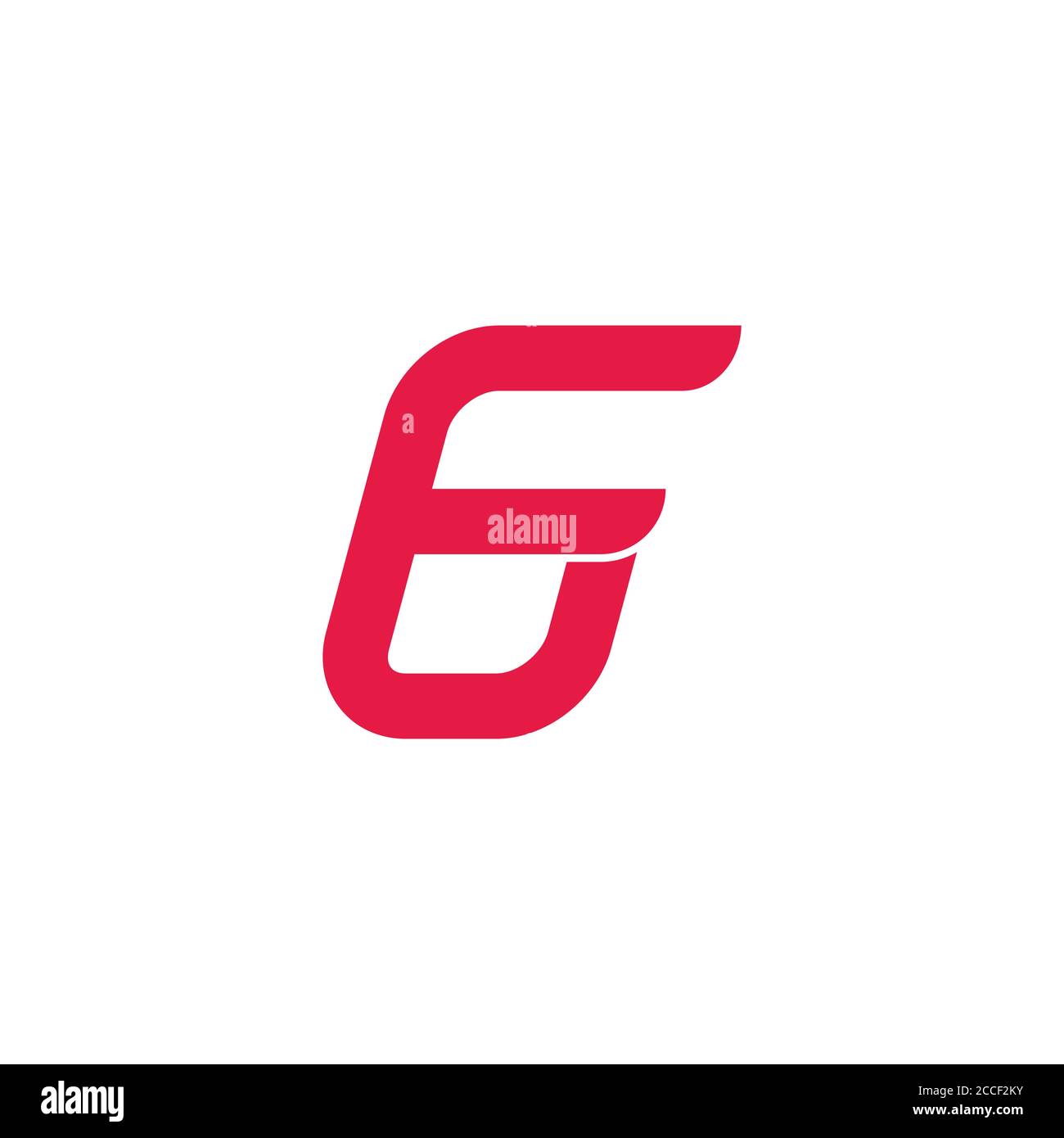 abstract letter fe simple geometric line logo vector Stock Vector