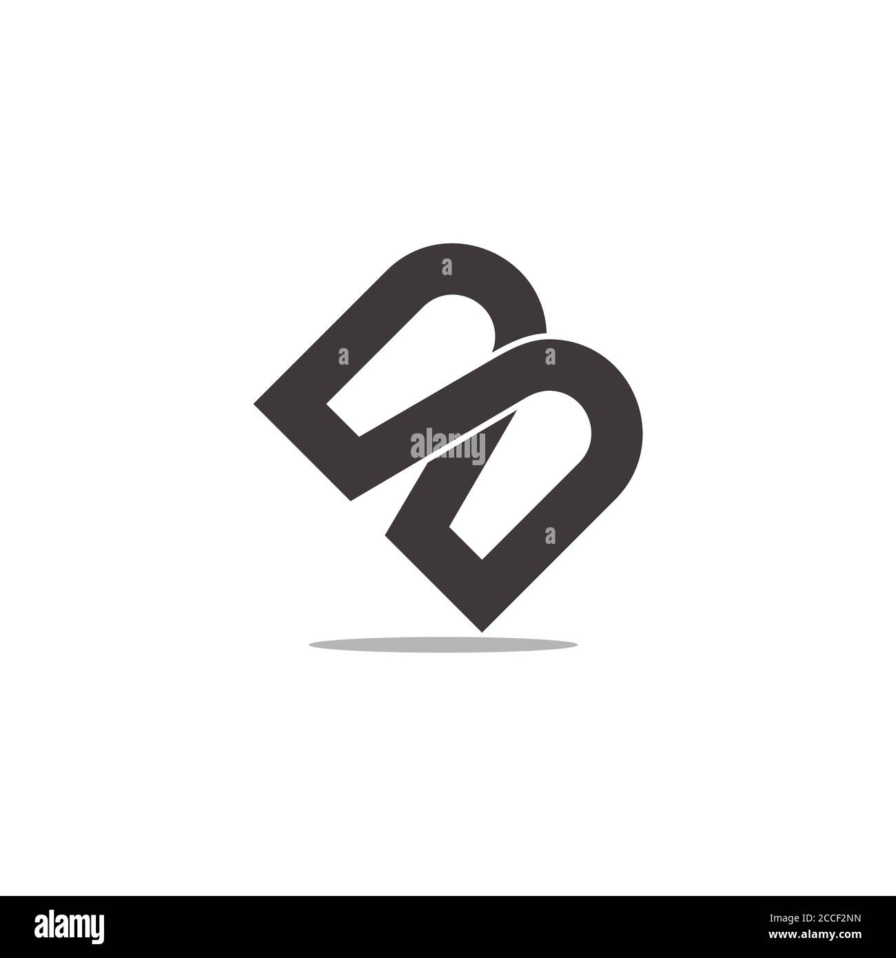 letter mb infinity lines overlap design logo vector Stock Vector