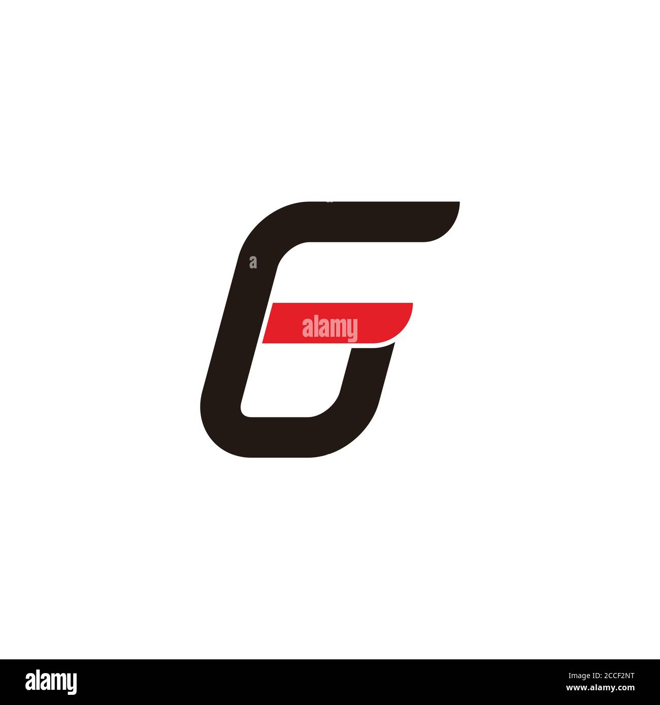 abstract letter fg simple geometric line logo vector Stock Vector