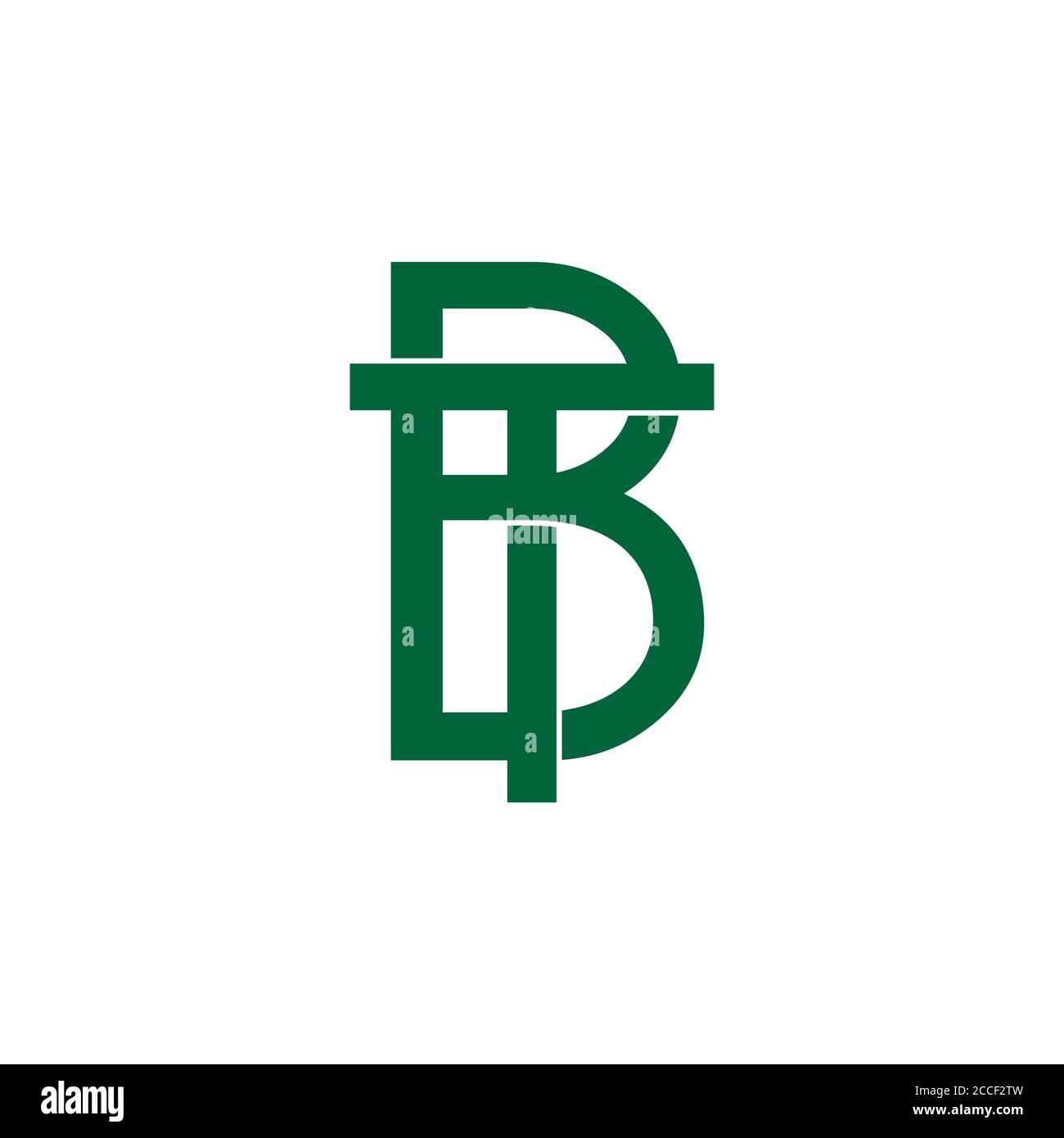letter tb linked geometric line logo vector Stock Vector