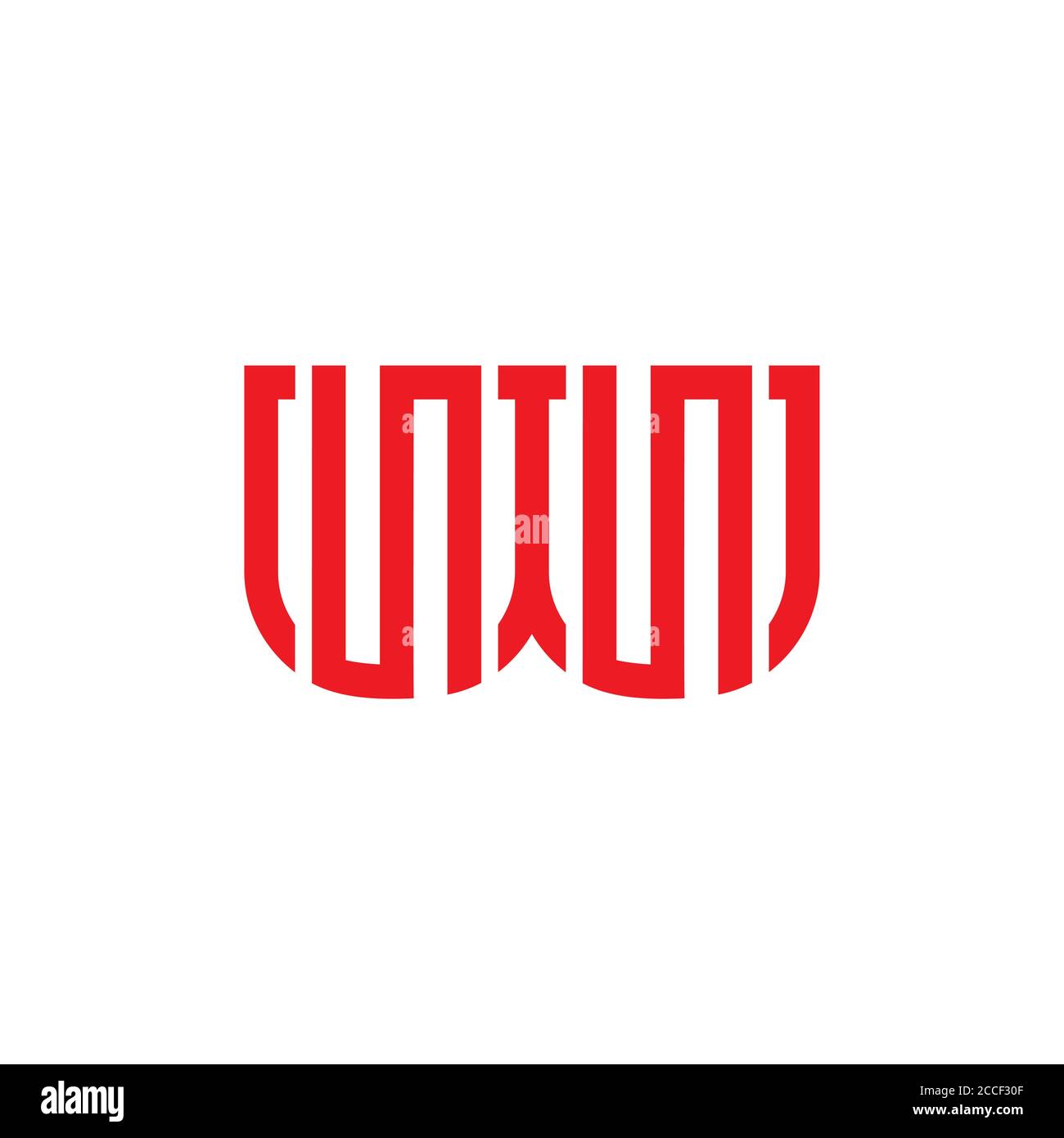 letter w stripes geometric line logo vector Stock Vector Image & Art ...
