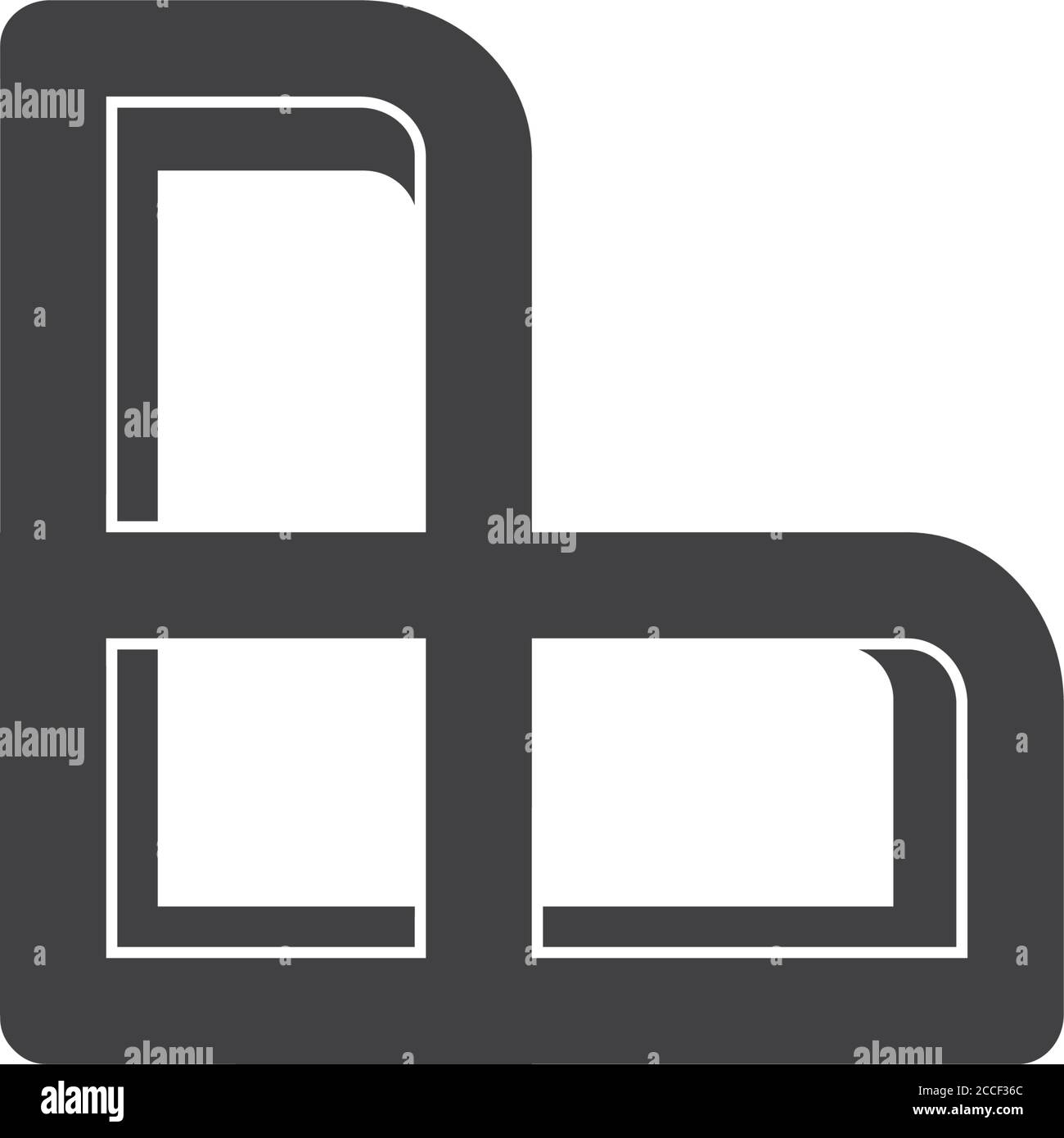 letter l 3d flat geometric logo vector Stock Vector Image & Art - Alamy