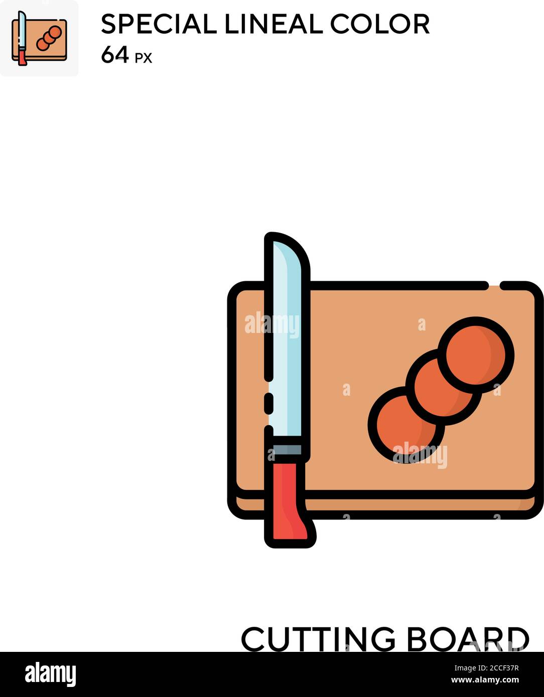 Cutting board Special lineal color icon. Illustration symbol design ...