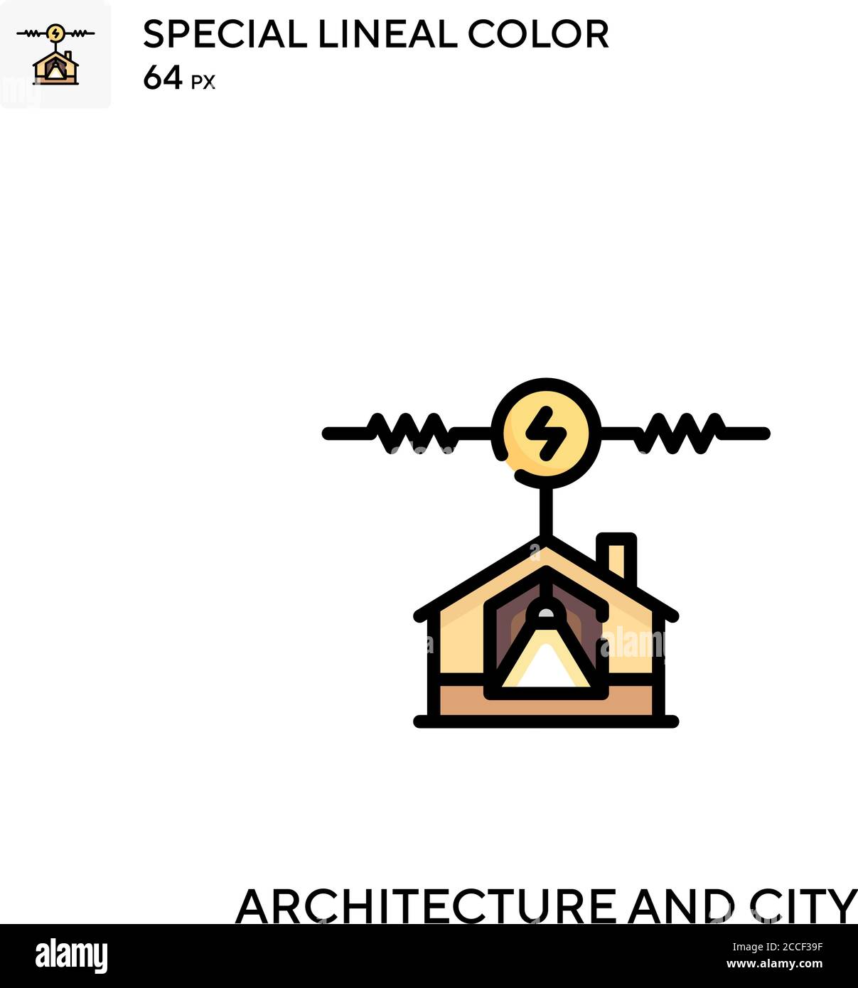 Architecture and city Special lineal color icon. Illustration symbol ...
