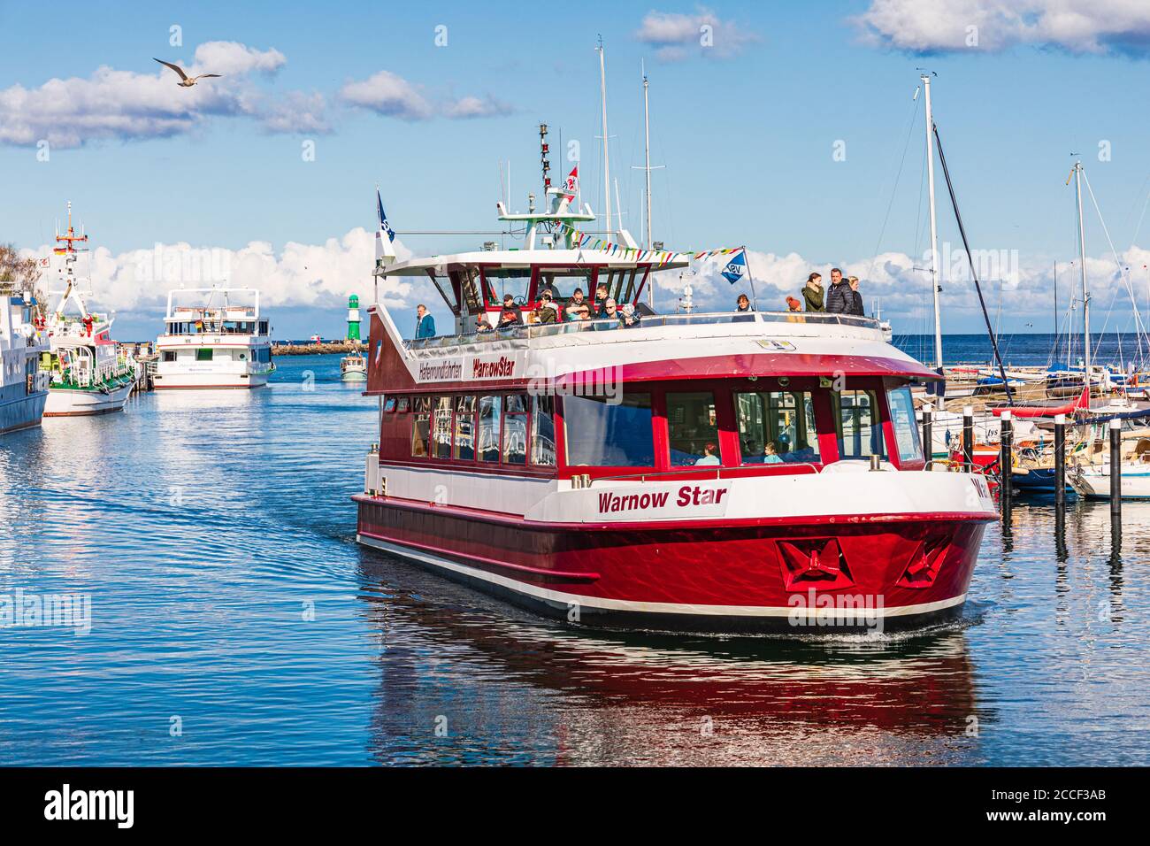 Excursion boat, Warnemünde, Rostock, MecklenburgWest Pomerania
