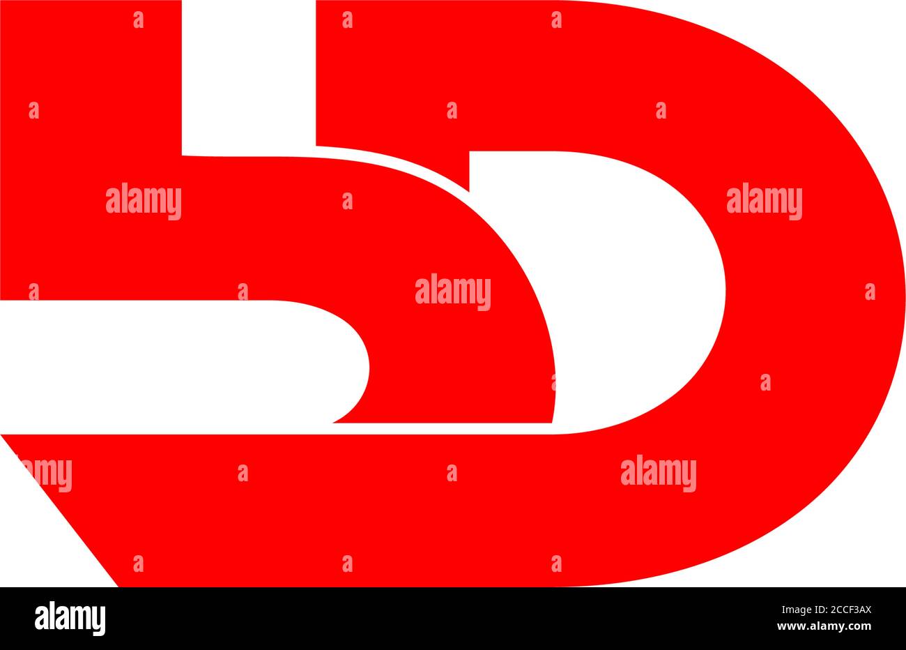 letter bd symbol linked geometric design logo vector Stock Vector