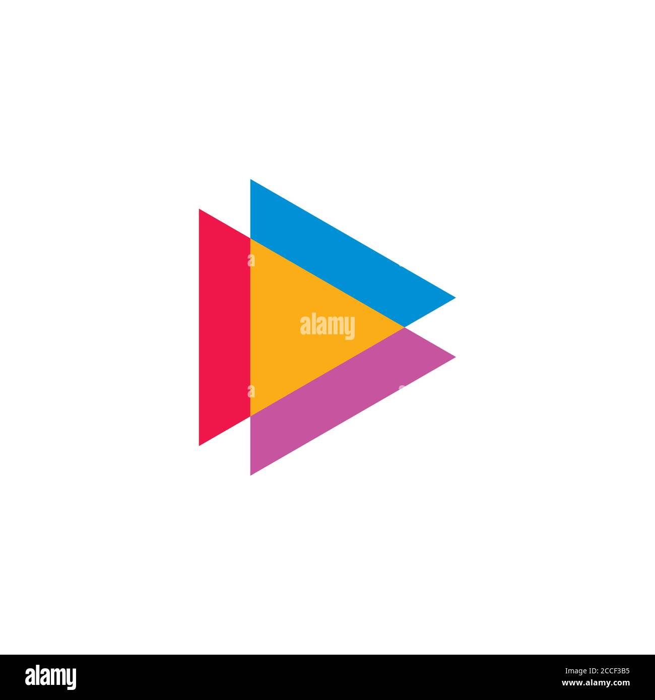 abstract letter d triangle geometri clogo vector Stock Vector