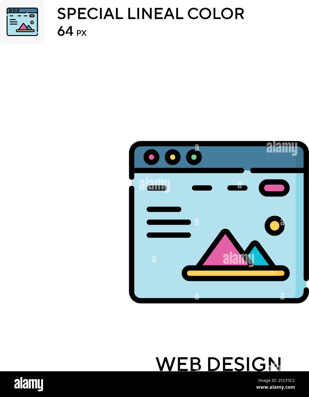 Web design Special lineal color icon. Illustration symbol design ...