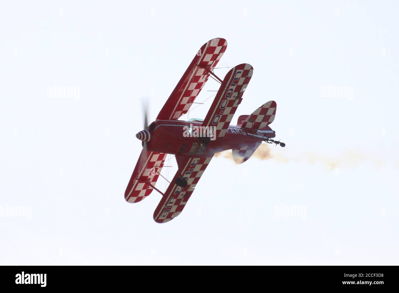 G-PARG, a privately-owned Pitts S1.S Special aerobatic biplane, displaying at the RAF Leuchars Airshow in 2012. Stock Photo