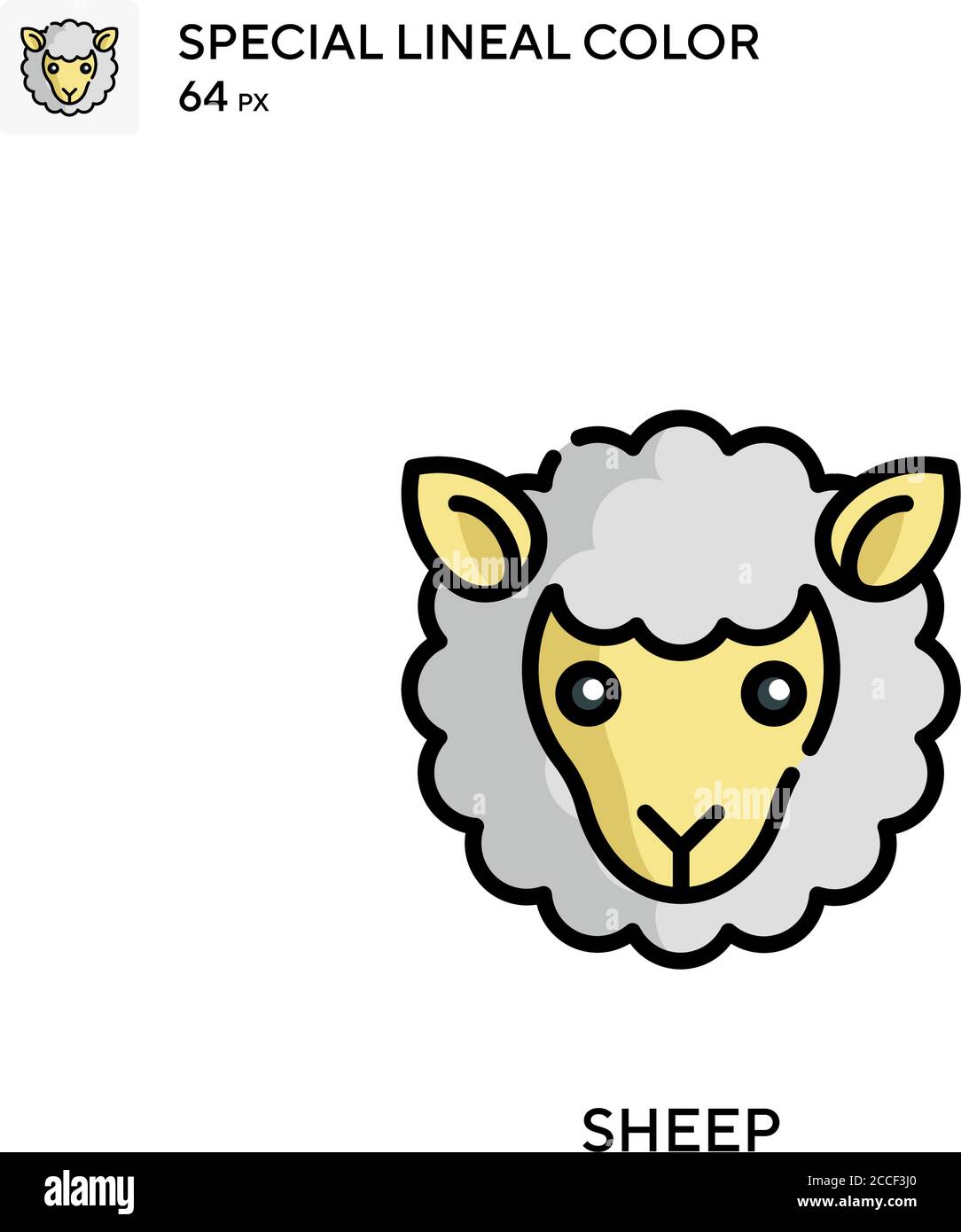 Sheep Special lineal color icon. Illustration symbol design template ...