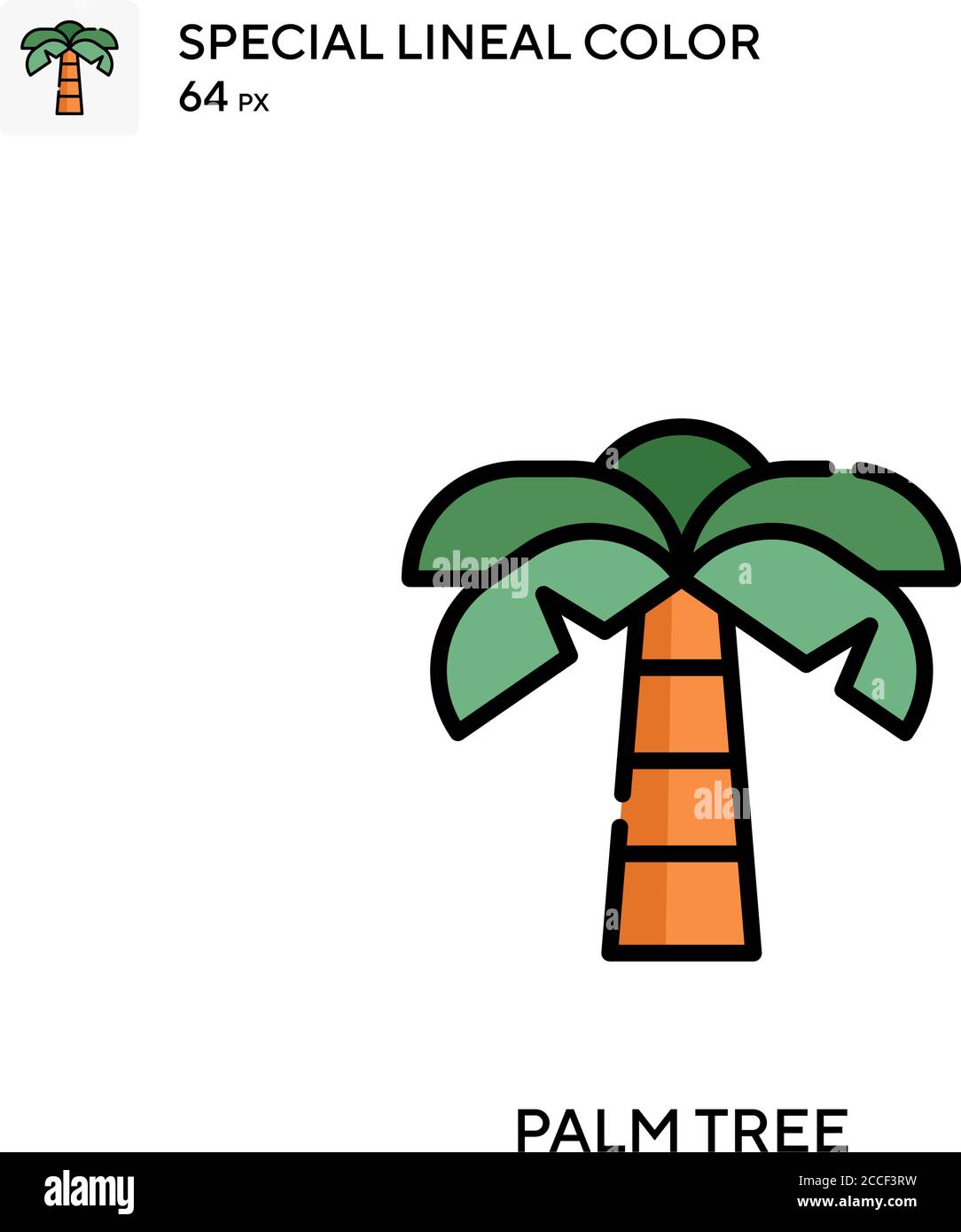 Palm tree Special lineal color icon. Illustration symbol design ...