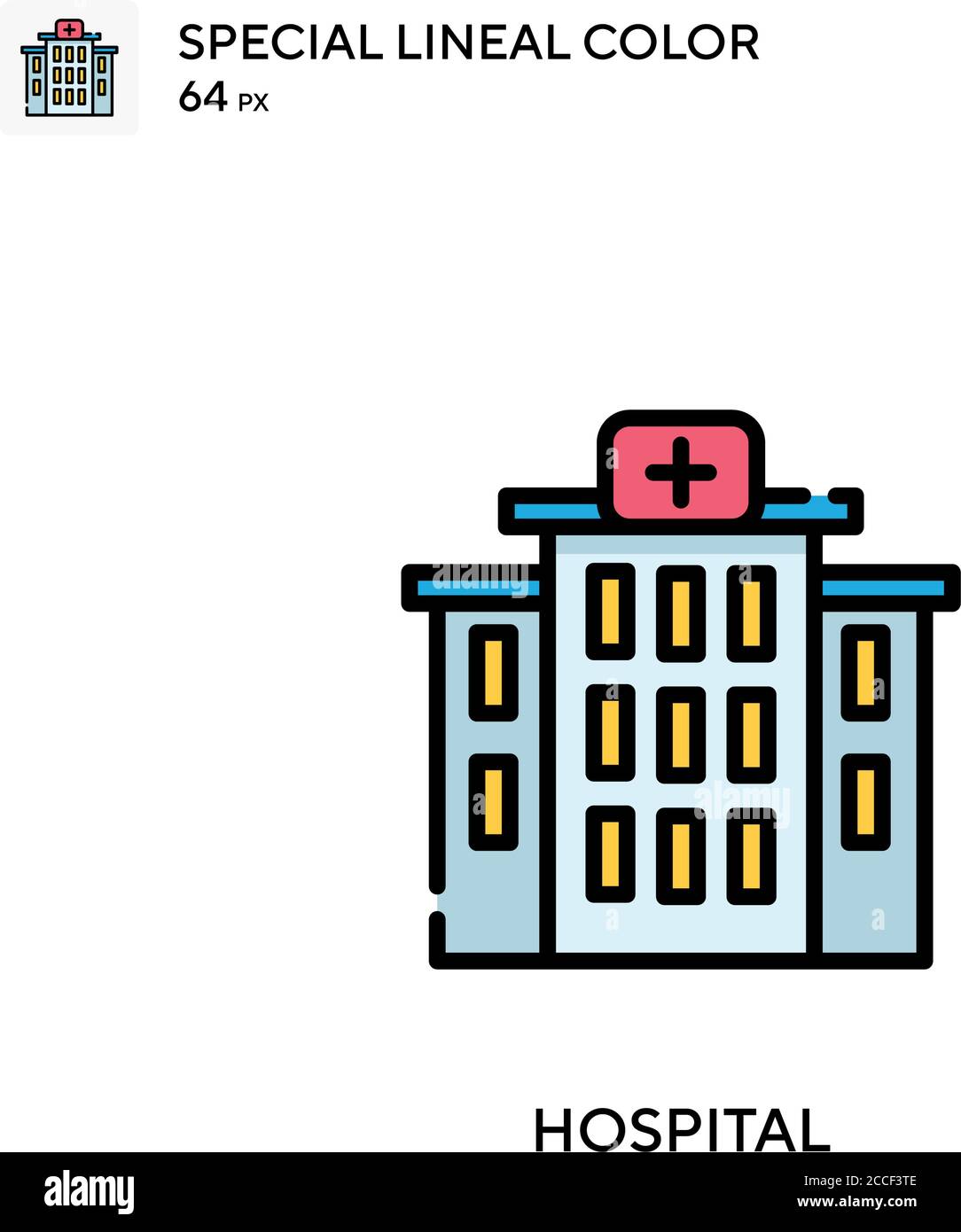Hospital Special lineal color icon. Illustration symbol design template ...