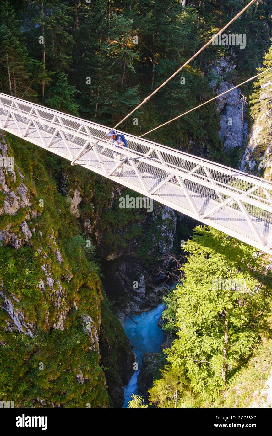 Panoramic bridge over Leutschklamm, Geisterklamm, Tyrol, Austria