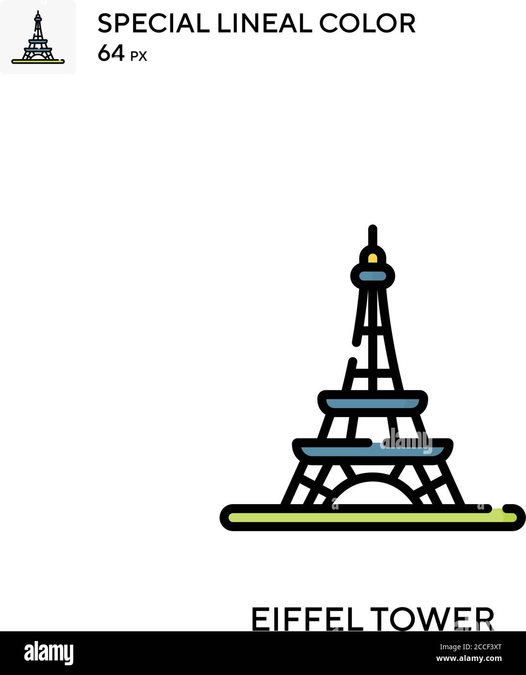 Eiffel tower Special lineal color icon. Illustration symbol design ...