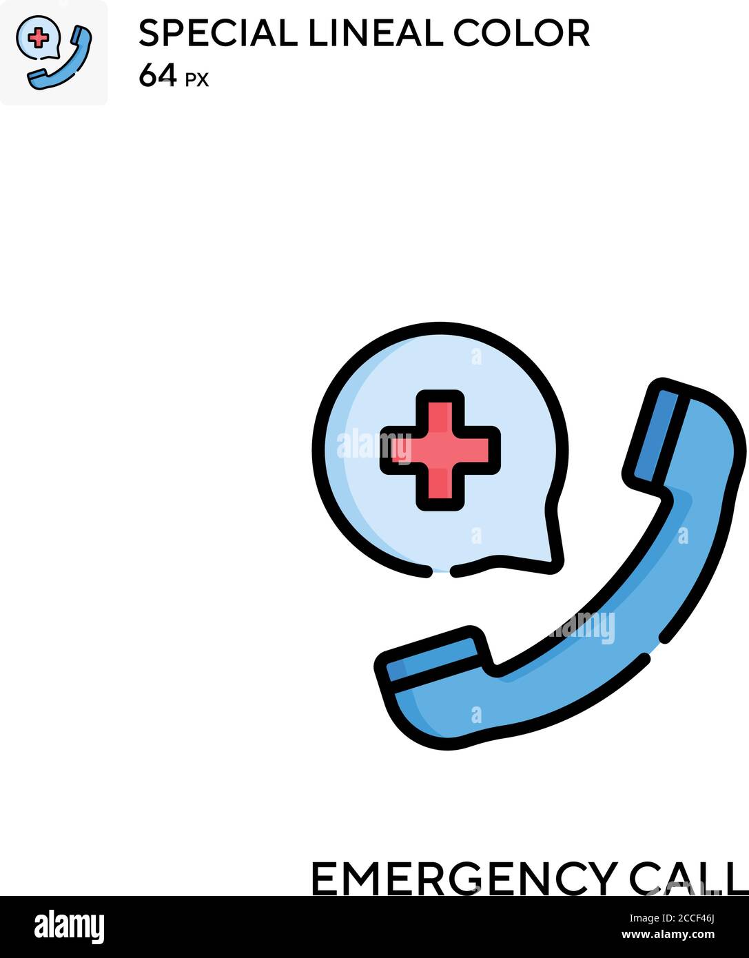 Emergency call Special lineal color icon. Illustration symbol design ...